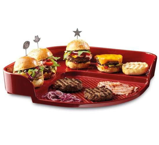 EH BBQ červený Burger párty 39x39cm  (EOL)