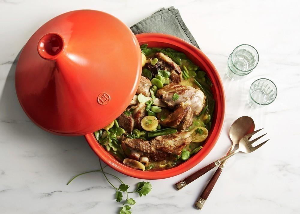 Keramický hrniec tajine Flame Ø 32 cm, červená vlčí mak