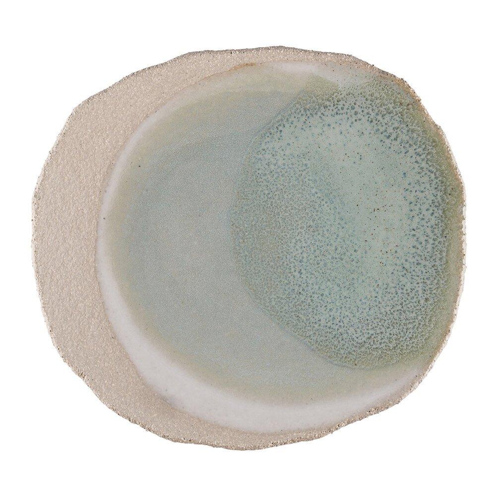 Jars Wabi Jídelní talíř zelená 27x30 cm / 4 cm