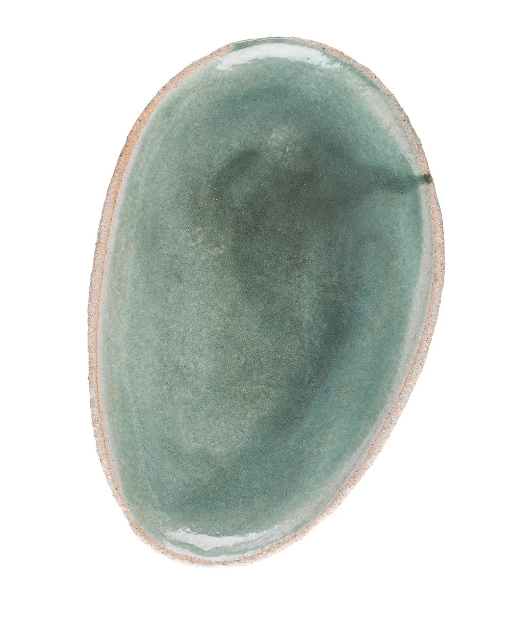 Wabi oválny servírovací tanier, 25 x 36 cm, zelená