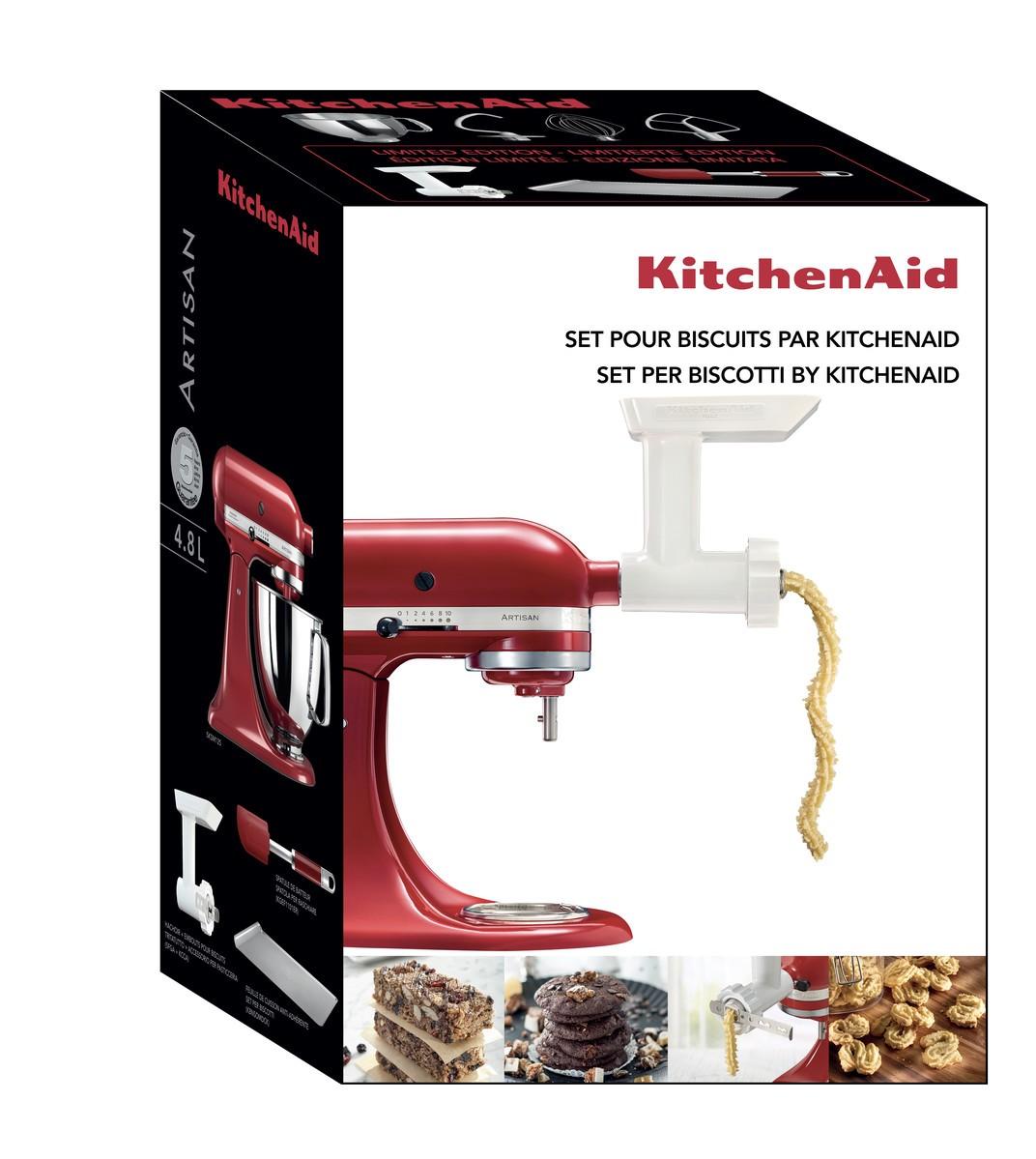 KitchenAid Artisan Robot 125 s příslušenstvím královská červená (5KSM125EER+5KSMFGA+KCCA)  (EOL)