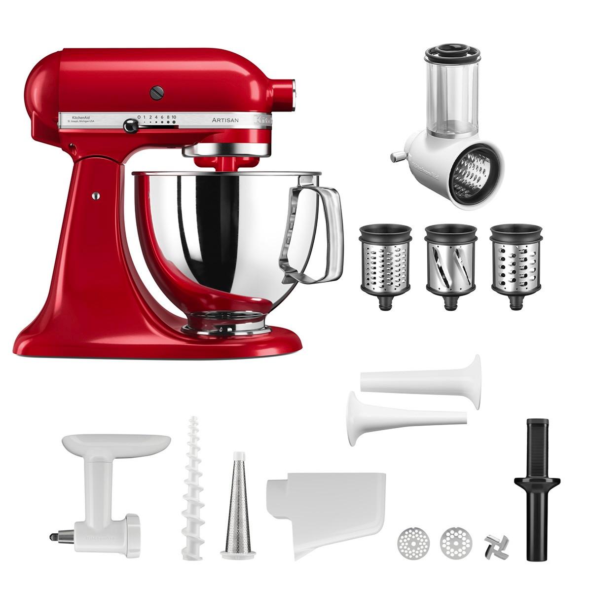 KitchenAid Artisan Robot model 185 s přísl. (5KSM185PSECA+5KSM1APC+5KSM2FPA+5KSMMGA)  (EOL)