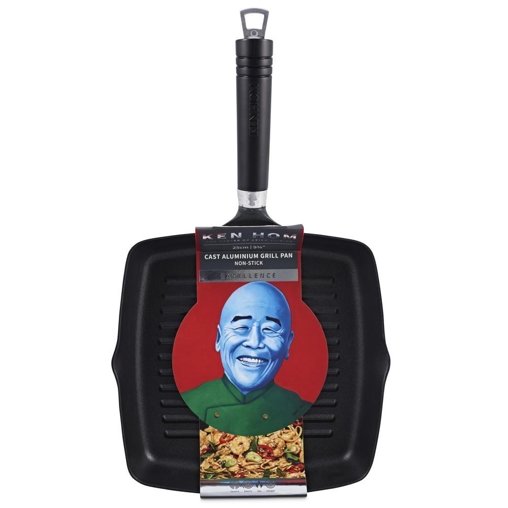 Grilovacia panvica Excellence, nepriľnavý povrch, štvorcová, čierna, 25 x 25 cm