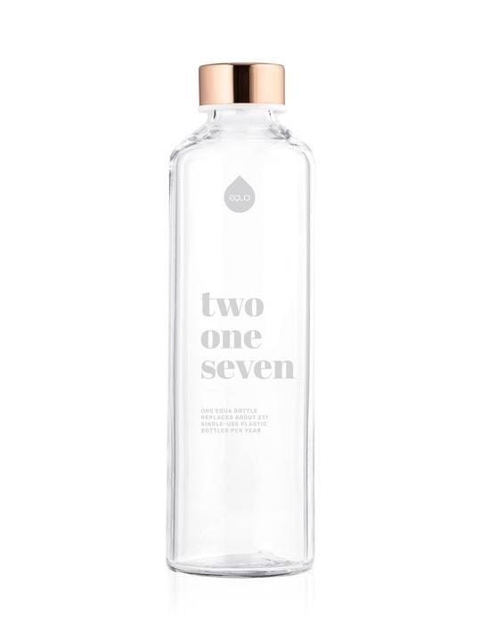 Sklenená fľaša na vodu Equa, 0,75 l, svetlosivá