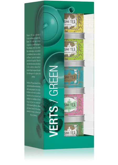KUSMI TEA Green Teas dárkový set sypaných čajů 5x25g (EOL) 