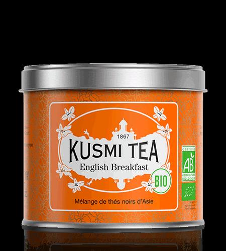 Sypaný čierny čaj English Breakfast Bio, kovová dóza 20 g