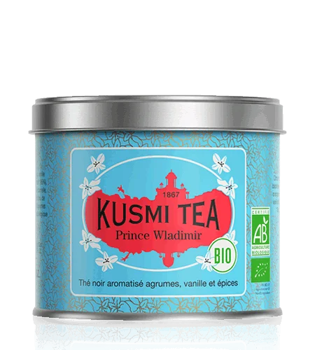 Sypaný čierny čaj Prince Vladimir Bio, kovová dóza 100 g