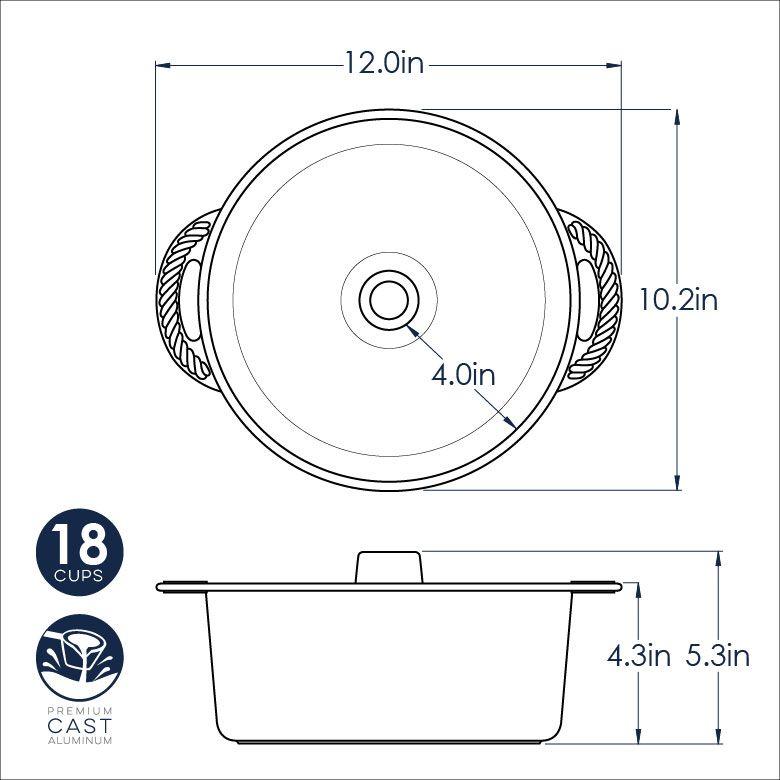 NW Bábovka Andělský dort - 18 cup stříbrná (EOL)