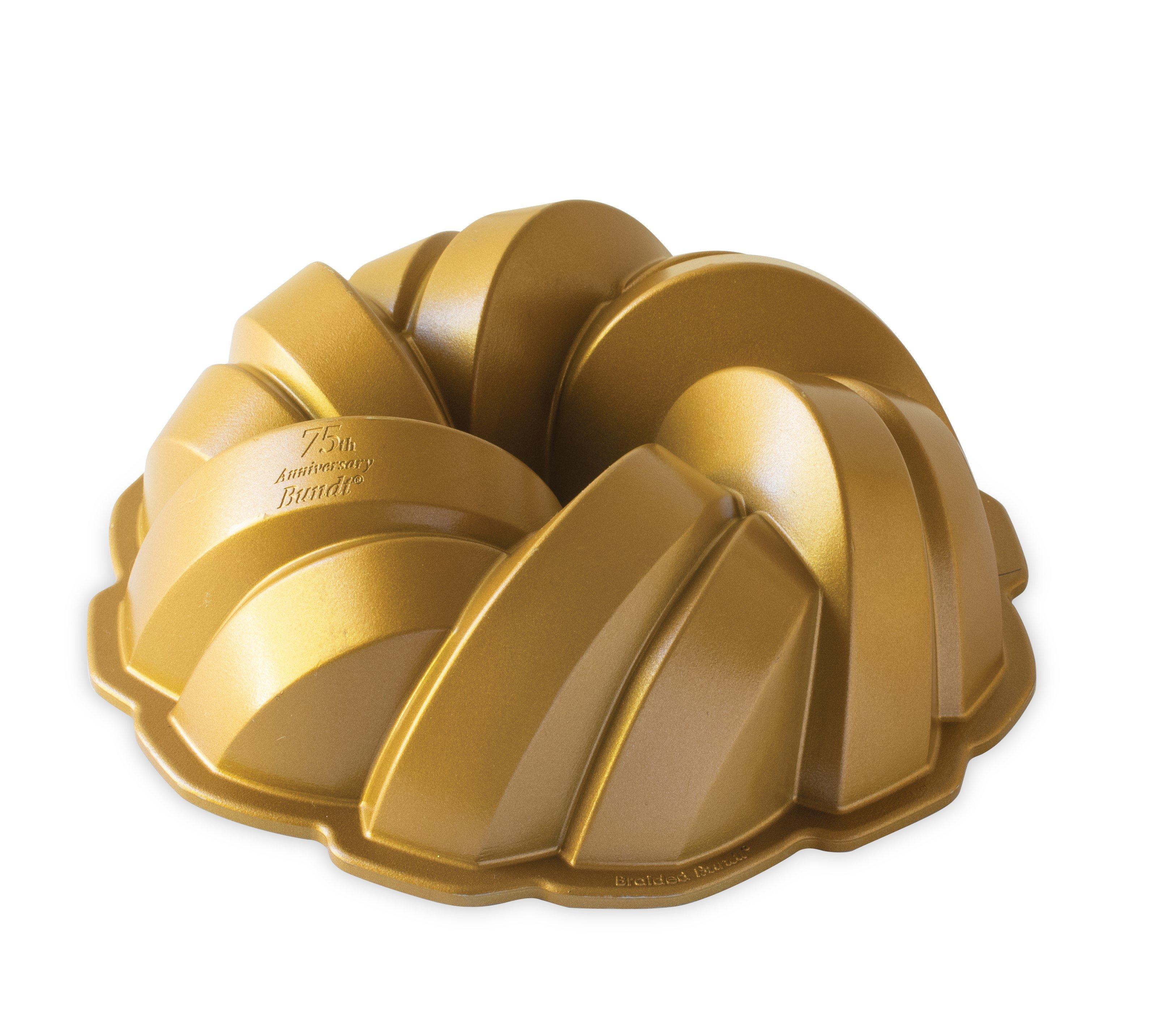 NW Forma na bábovku 75 let propletená 12 cup zlatá 