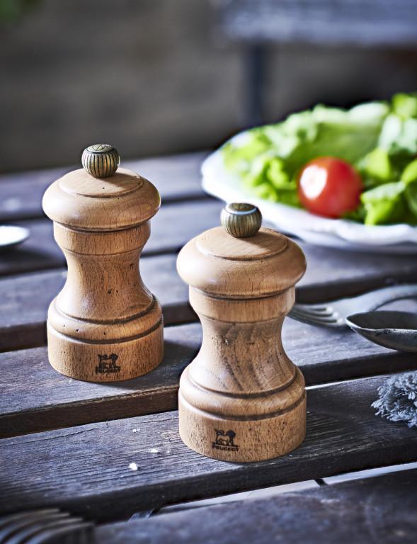 Mlynček na korenie + mlynček na soľ súprava Bistro Antique Duo, 10 cm