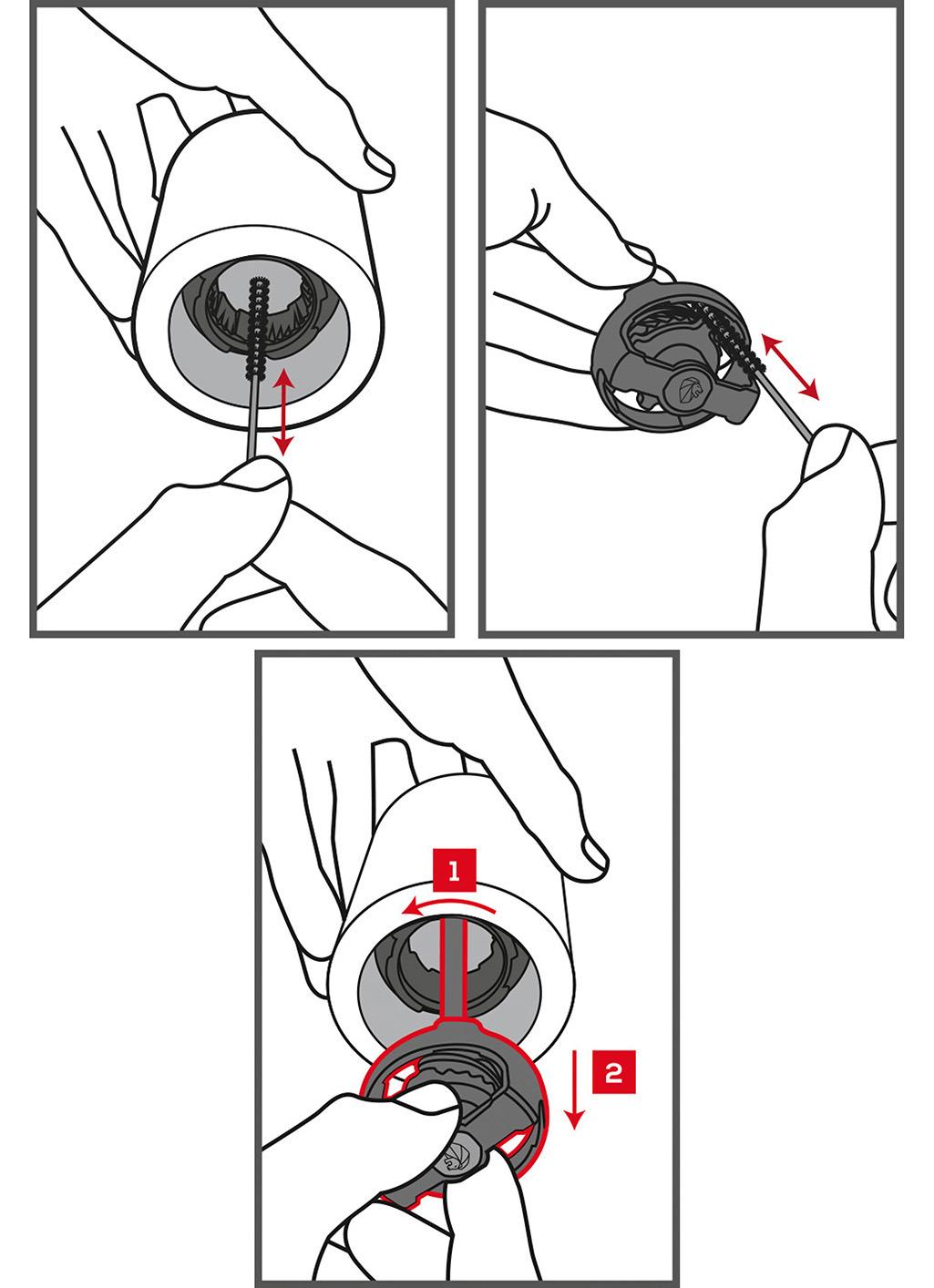 Mlynček na ľanové semienko Isen, 13 cm + nerezová lyžička a kefka