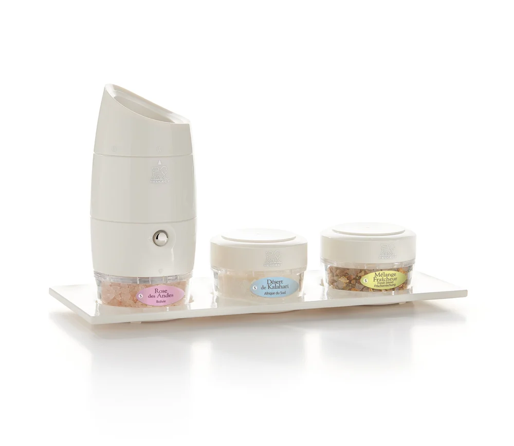 Mlynček na soľ Zanzibar s 3 druhy soli