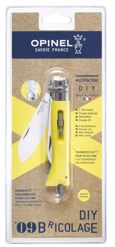 VR N ° 09 Inox DIY, majstrovský nôž, žltý, blister