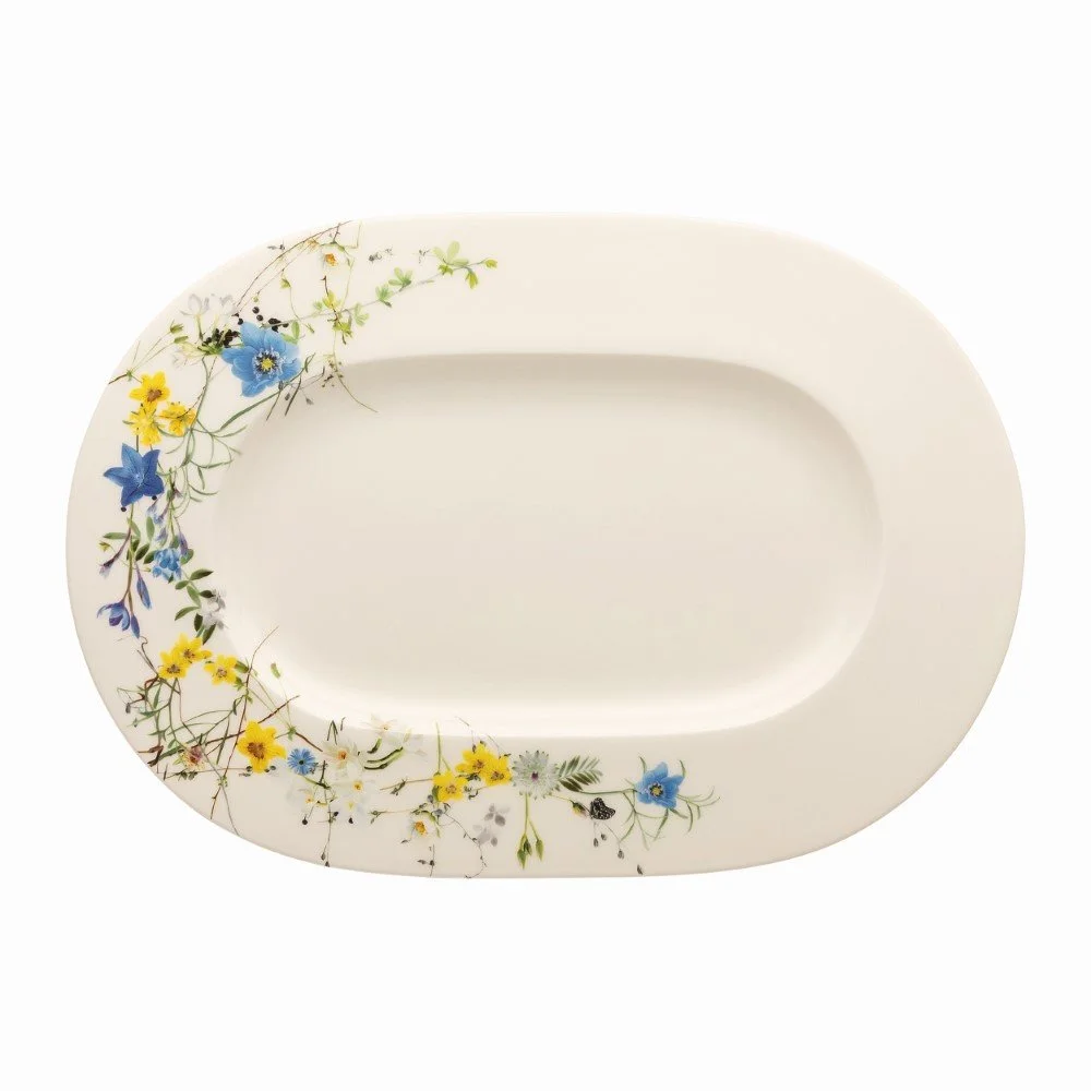 Brillance Fleurs des Alpes Oválna servírovacia tácka, 34x24 cm