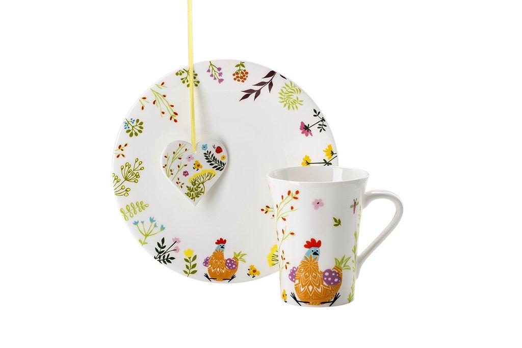 RS Funny Chikens Orange sada 2 ks talíř 22 cm/hrnek s uchem (EOL)