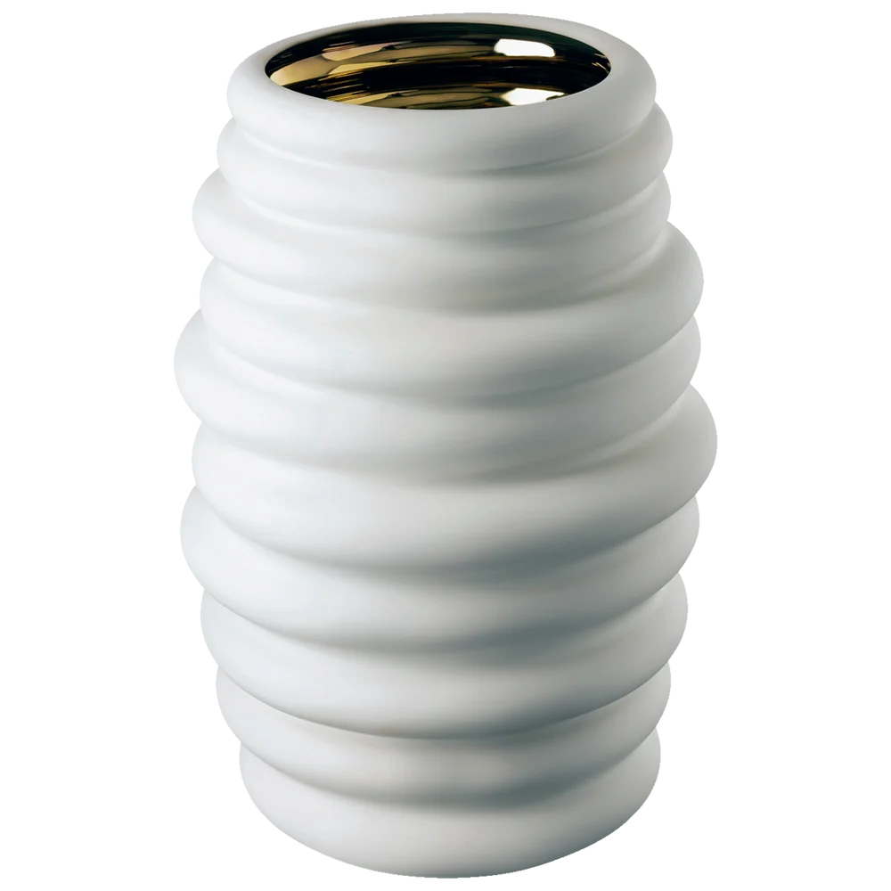 Váza Hop, White – gold, 36 cm