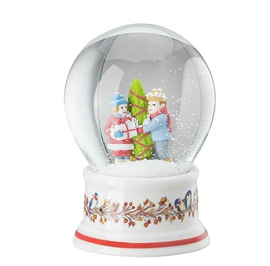 Vianočná Snehová guľa / ťažidlo Vianočné darčeky, 12 cm