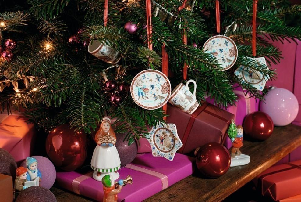 Vianočná súprava porcelánová mini hviezda a mini topánka, Vianočné darčeky, limitovaná séria