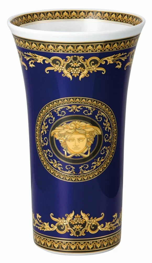Versace Medusa Blue váza, 26 cm