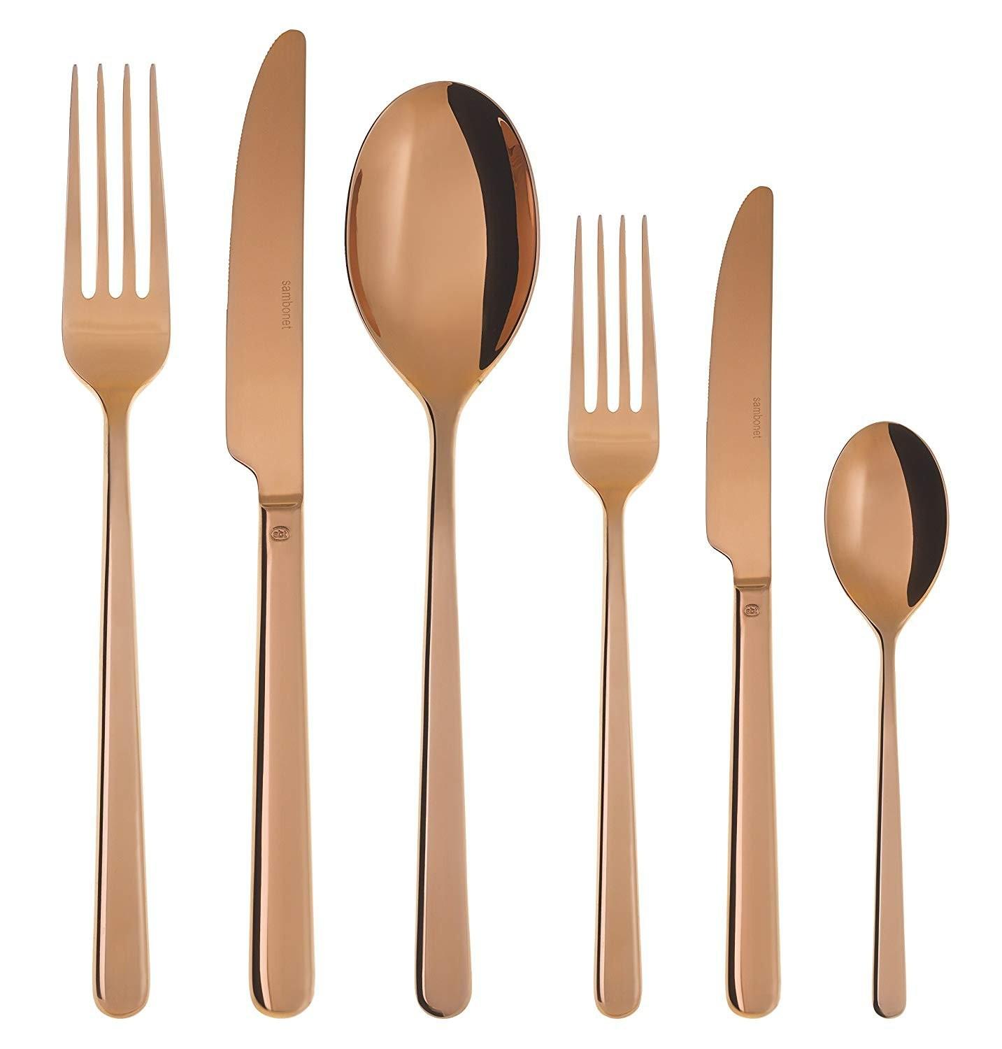 Sambonet Linear Copper Set příborů 36 ks