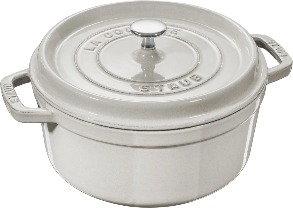 Liatinový hrniec s pokrievkou Cocotte, biela hľuzovka, 22 cm / 2,6 l