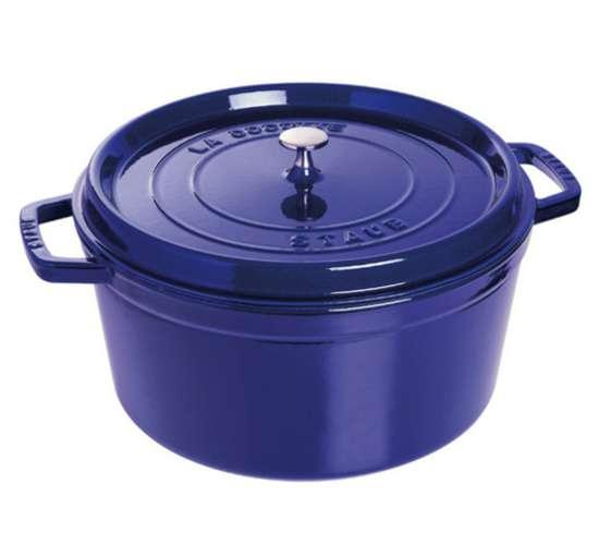 Liatinový hrniec s pokrievkou Cocotte, tmavomodrá, 30 cm / 8,35 l