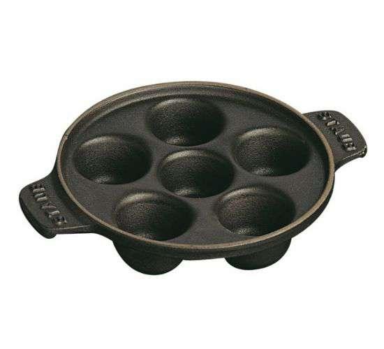 STAUB Talíř na šneky (6ks) 14 cm černý