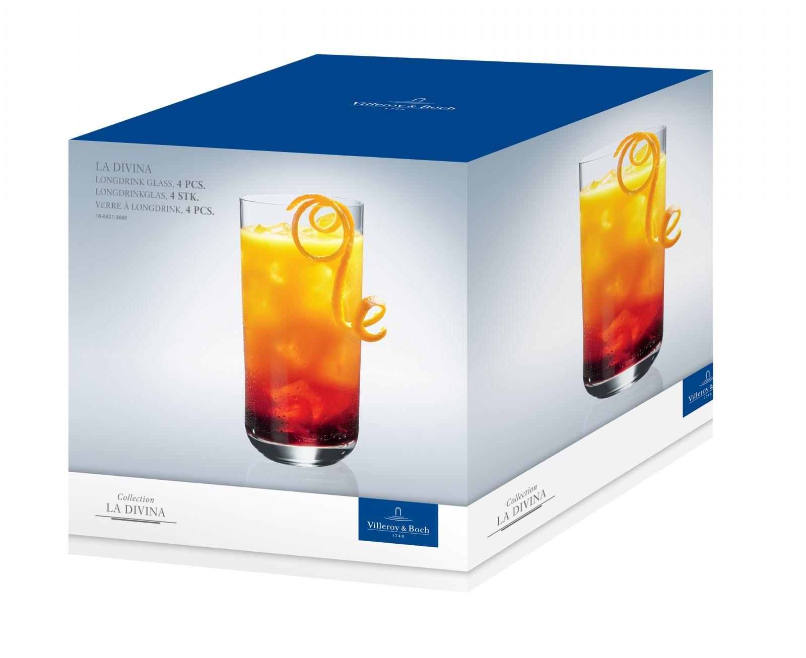 La Divina poháre na longdrink, 0,44 l, 4 kusy