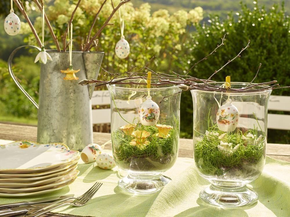 Mini Flower Bells súprava 2 ks porcelánových zvončekov, narcisy