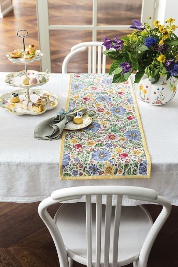 Spring Awakening behúň na stôl Spring flowers, 32 x 96 cm