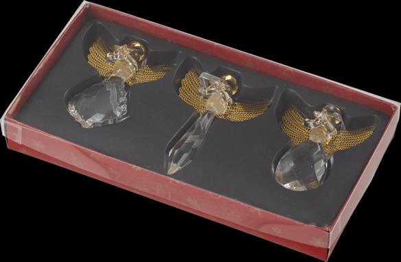 V&B WintCollageAcc Závěsná dekorace skleněná Anděl, set 3ks