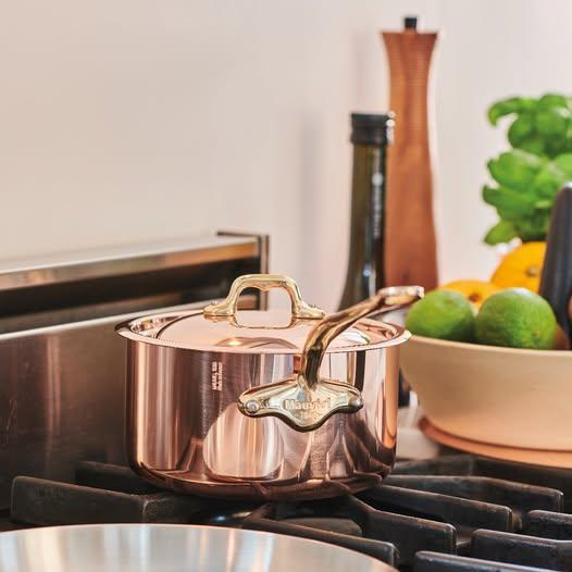 Medená rajnica s bronzovou rukoväťou, M’héritage 150 B, Ø 12 cm / 0,8 l