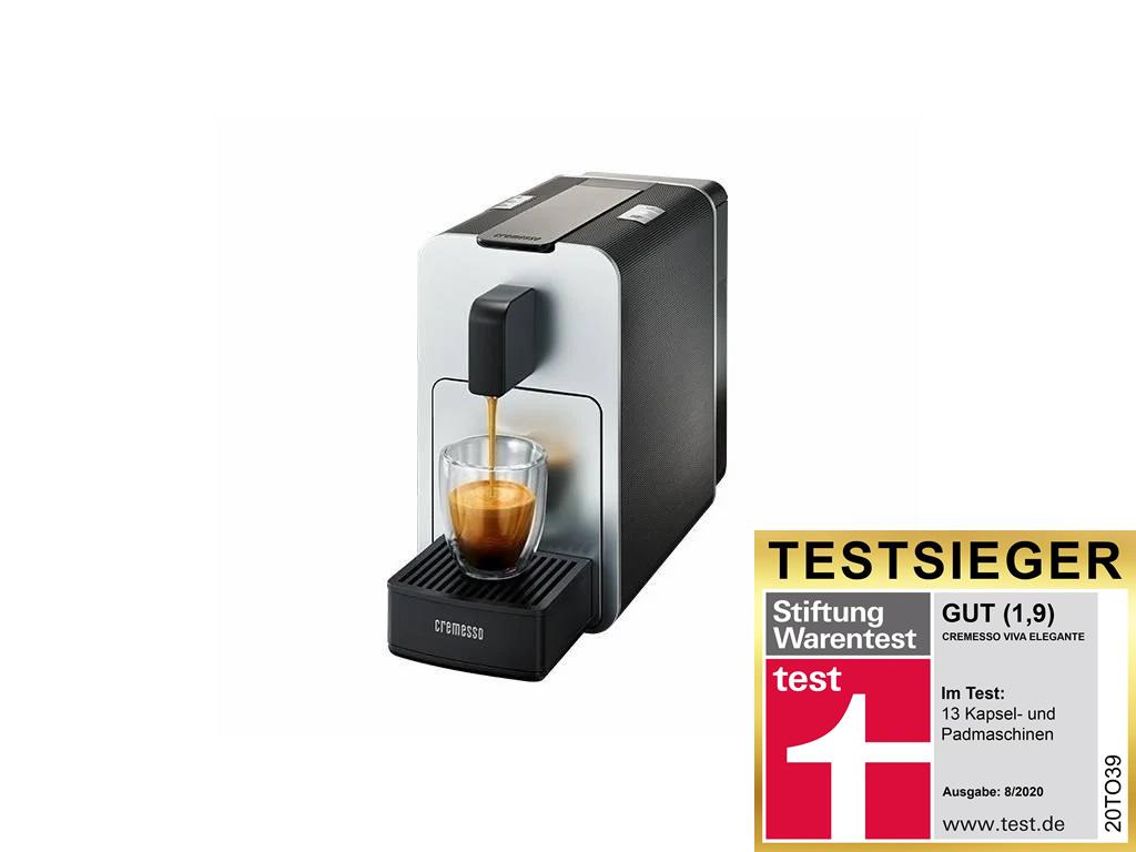 Kávovar na kapsule Viva Elegante, matná strieborná