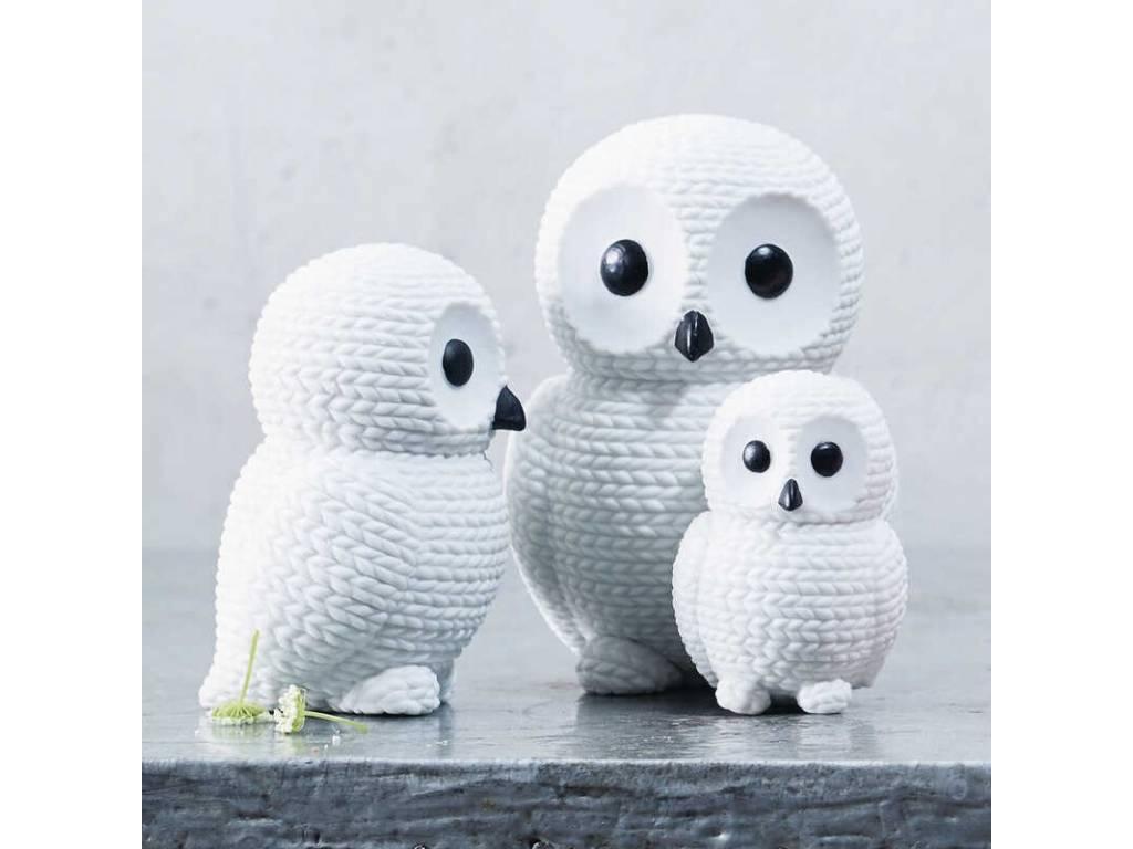 Moderná dekorácia sova Snehulienka, Pets, veľká, 10,5 cm