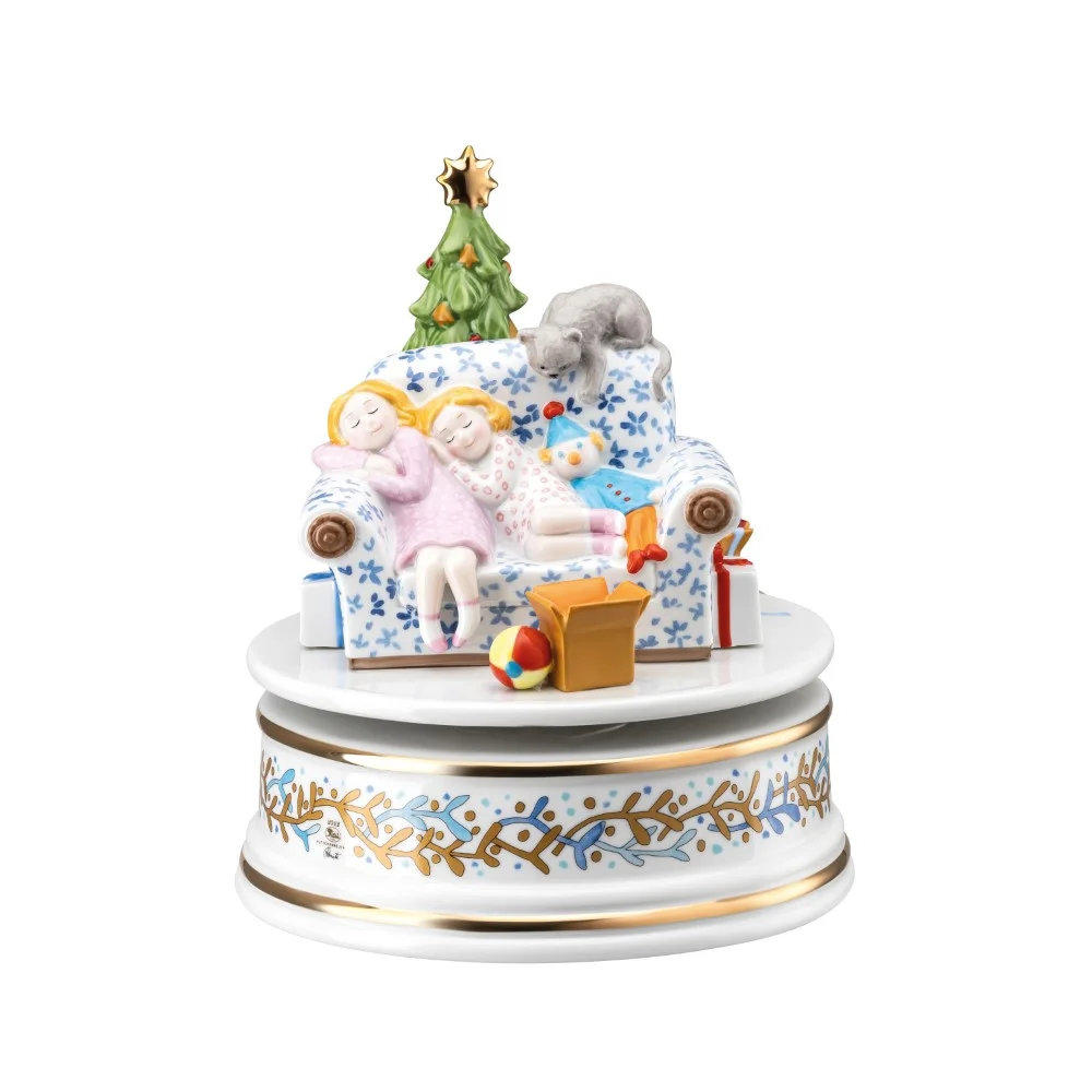 Vianočná hracia skrinka XXL, Štedrý večer, Ø 15,5 cm