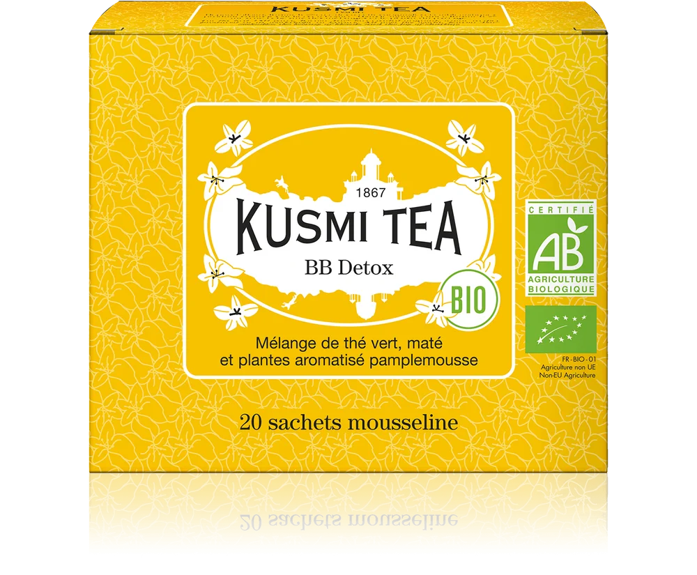 Porciovaný zelený čaj BB Detox Bio, 20 vrecúšok