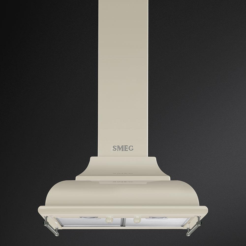 Komínový odsávač pár Cortina, šírka 60 cm, krémová