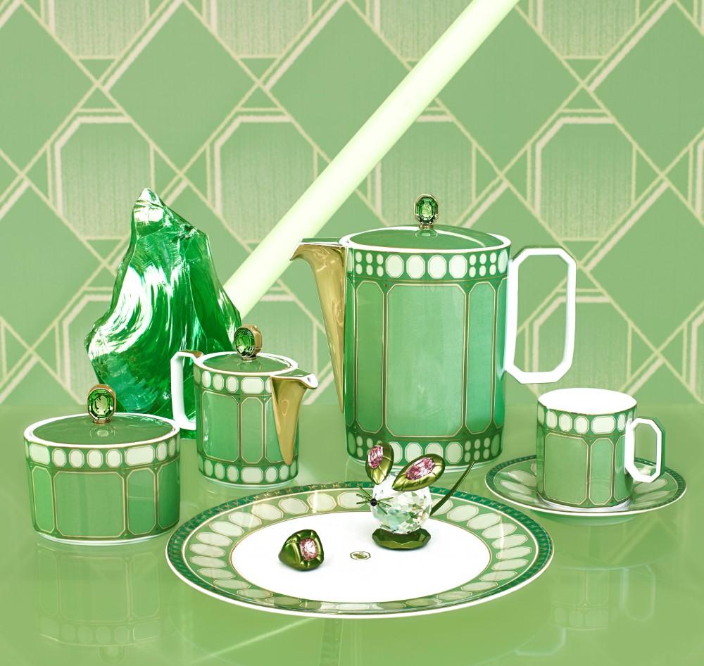 Jedálenský tanier Swarovski Signum Fern, Ø 29 cm