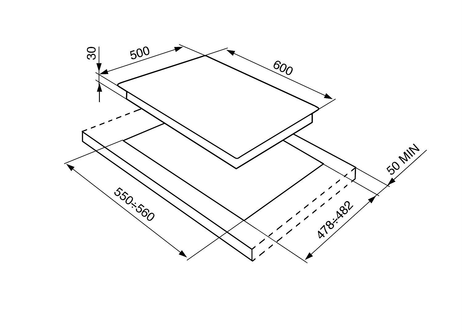 Indukčná varná doska Cortina so 4 varnými zónami, 60 cm, SI764, antracitová