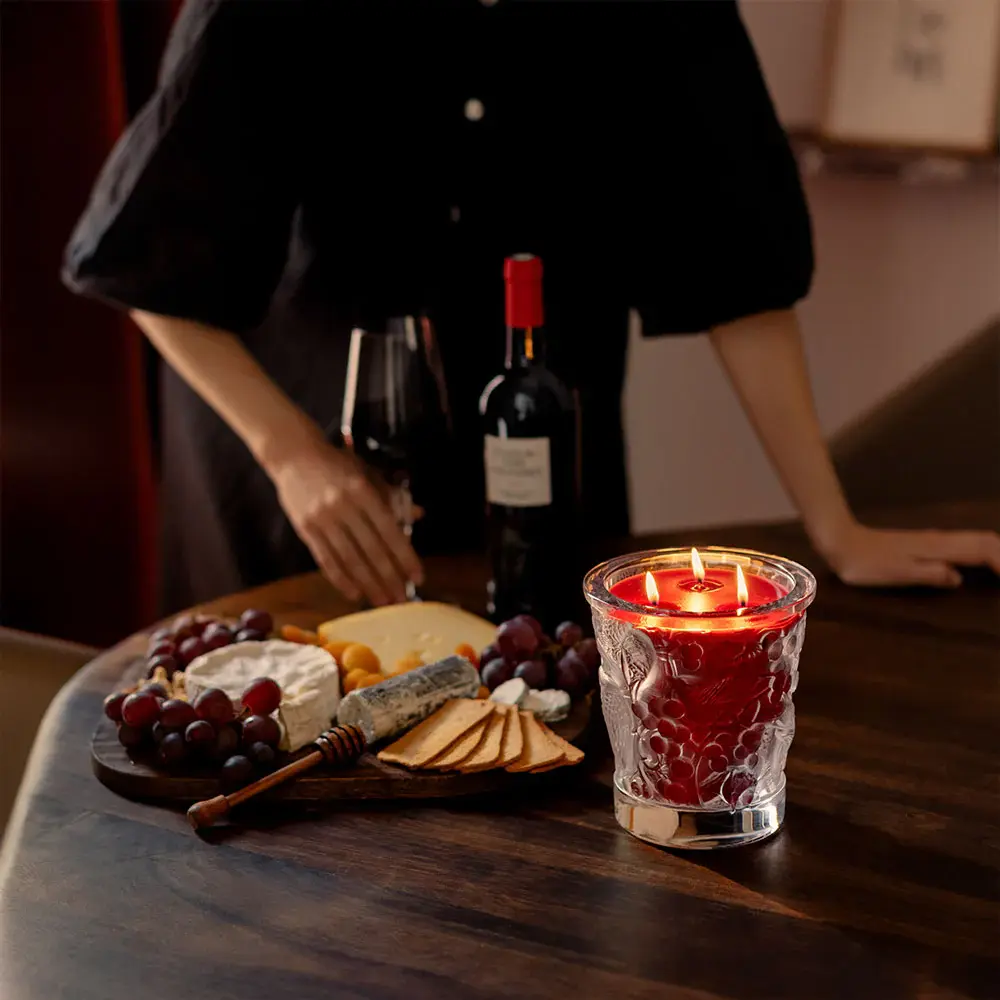 Křišťálová váza / vonná svíčka Crystal Merles et Raisins, 750 g