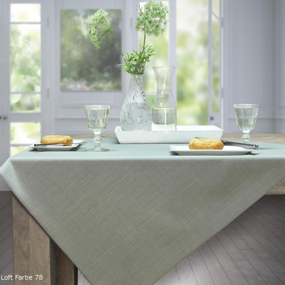 Obrus s úpravou proti škvrnám Loft, 135 x 170 cm, fog green