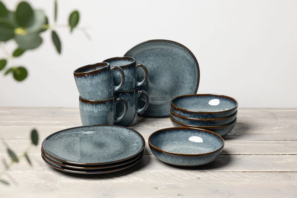 Raňajková sada Lave gris, 12 ks