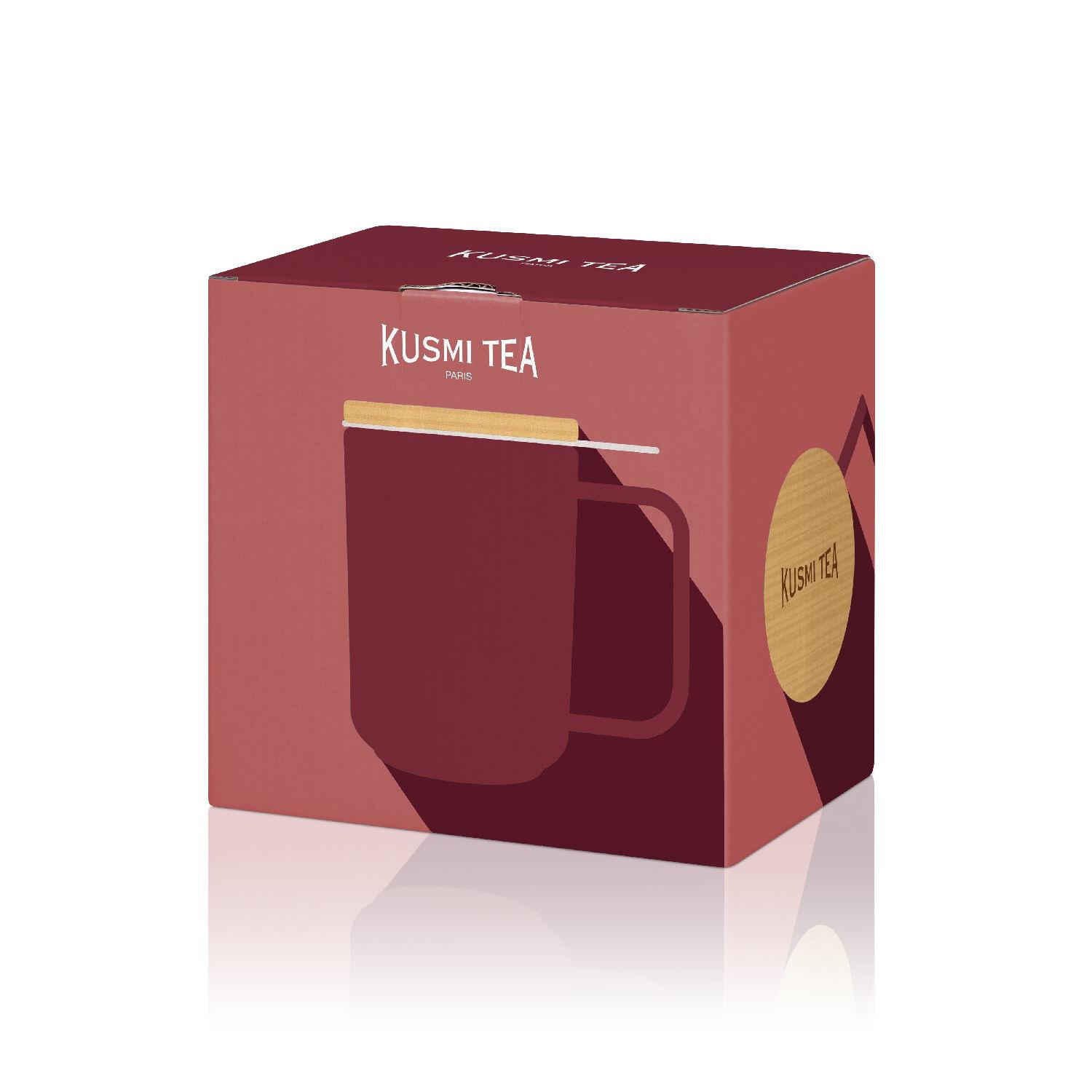 Hrnček na čaj s nerezovým sitkom, 0,48 l, biela