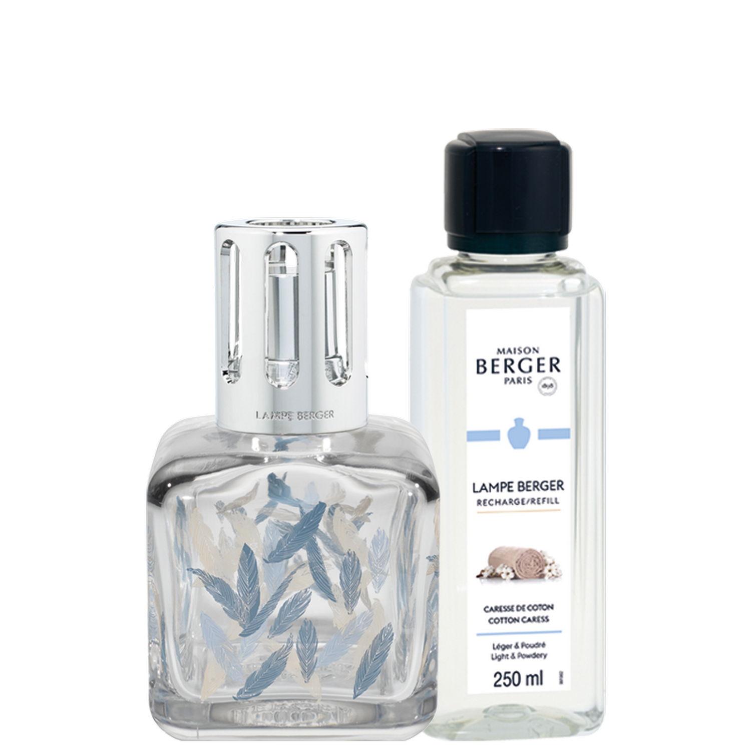 Katalytická lampa Glacon modrá, pierka + náplň Bavlnená starostlivosť, 250 ml