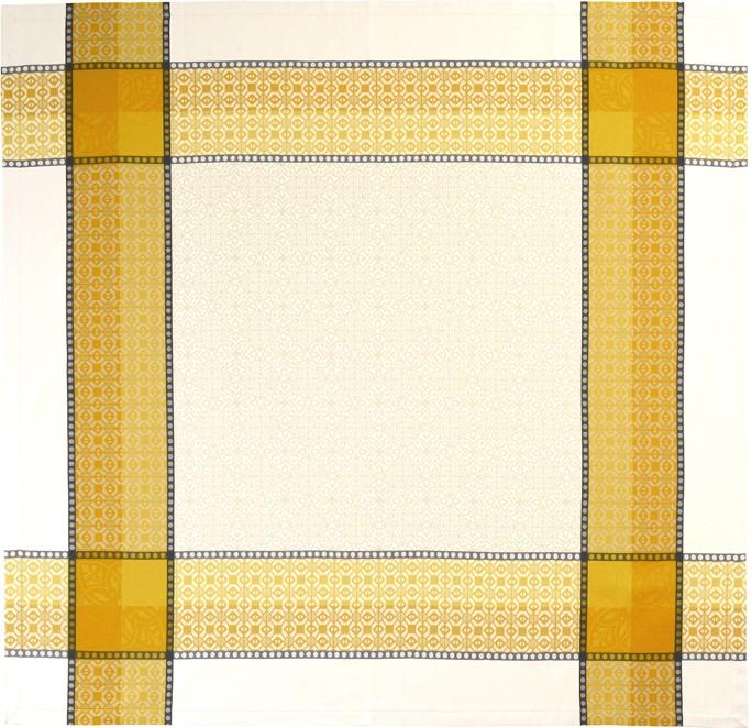 Žakárový behúň na stôl Luca, 47 x 150 cm, saffron