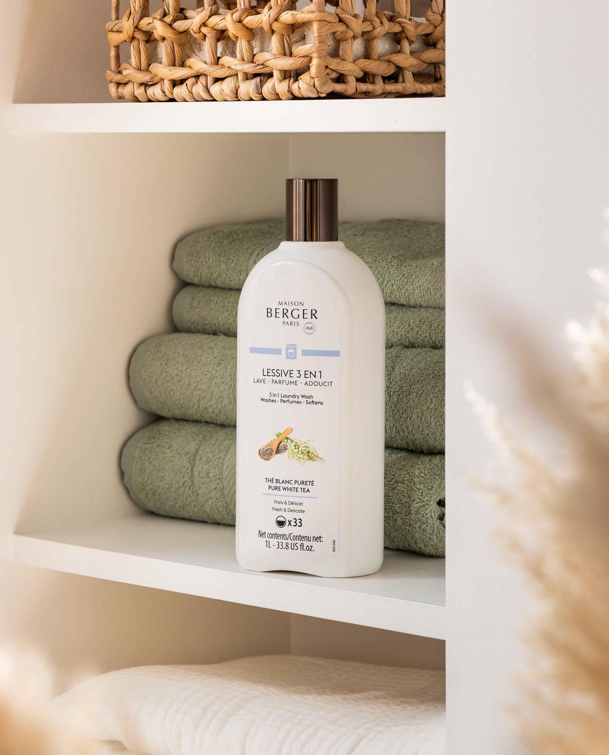 Prací prostriedok so zmäkčovadlom a parfumom Čistý biely čaj 3v1, 1000 ml