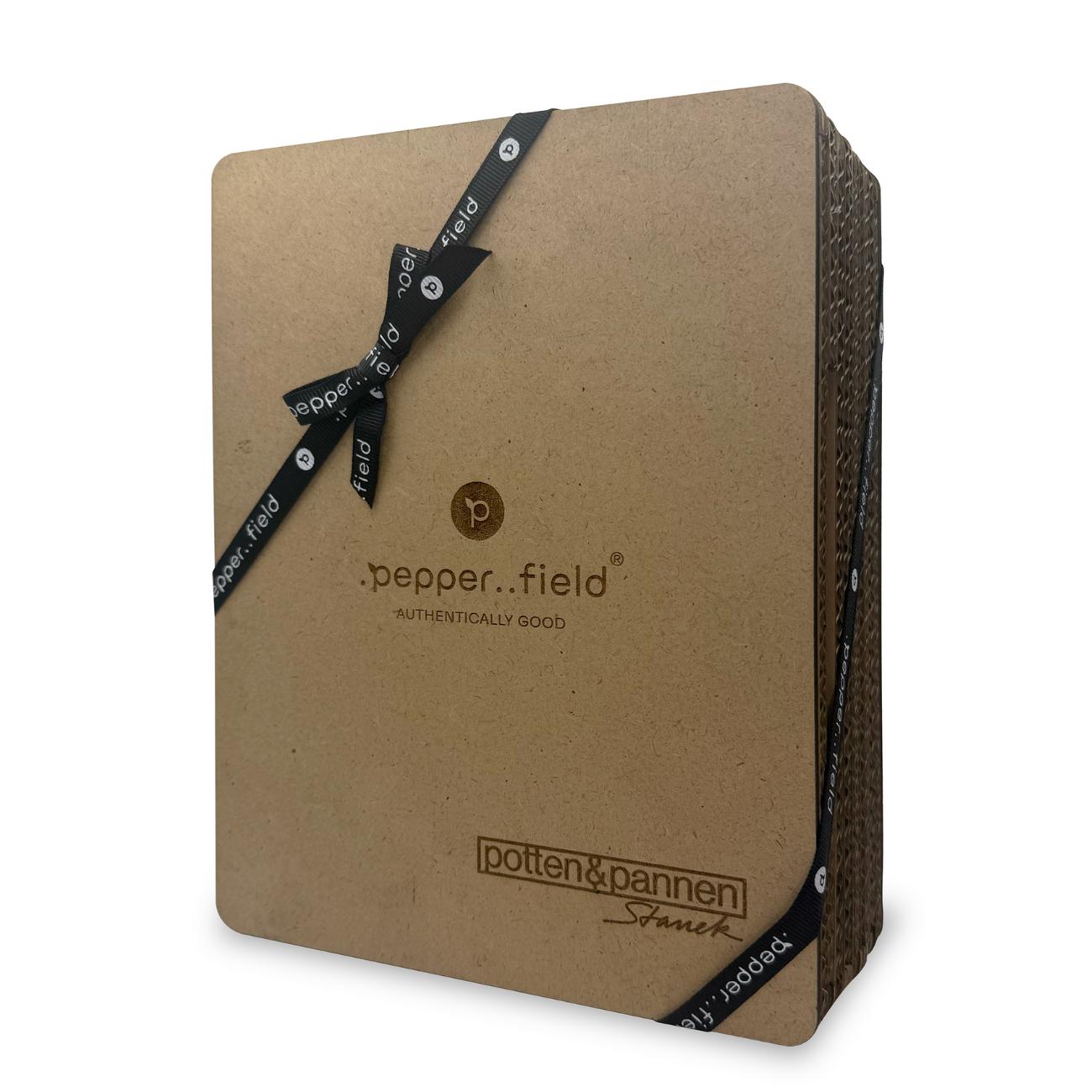 Darčeková sada mlynček a 3 skúmavky s Kampotským korením