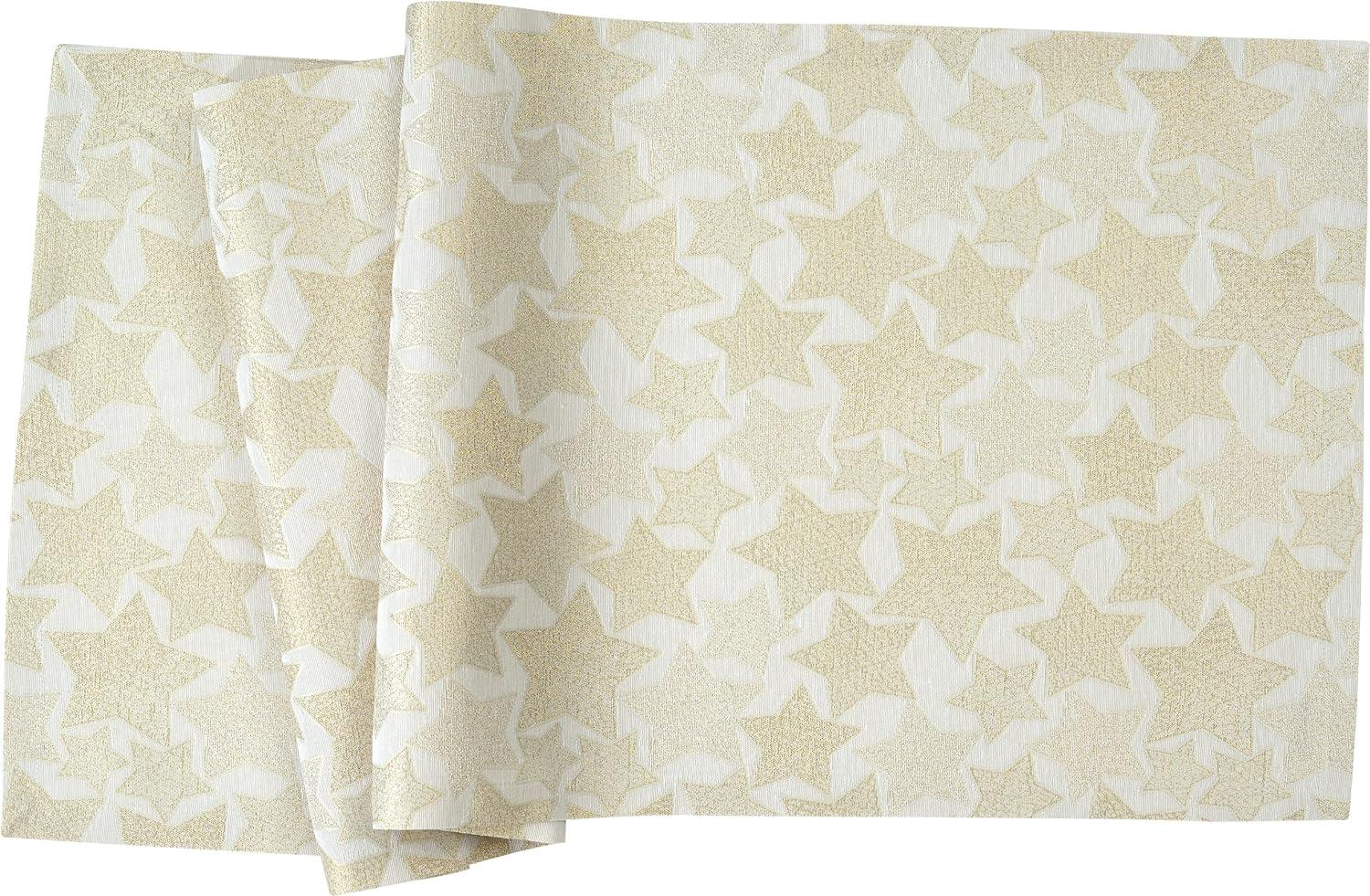 Behúň na stôl Star Parade, 40 x 100 cm, ecru