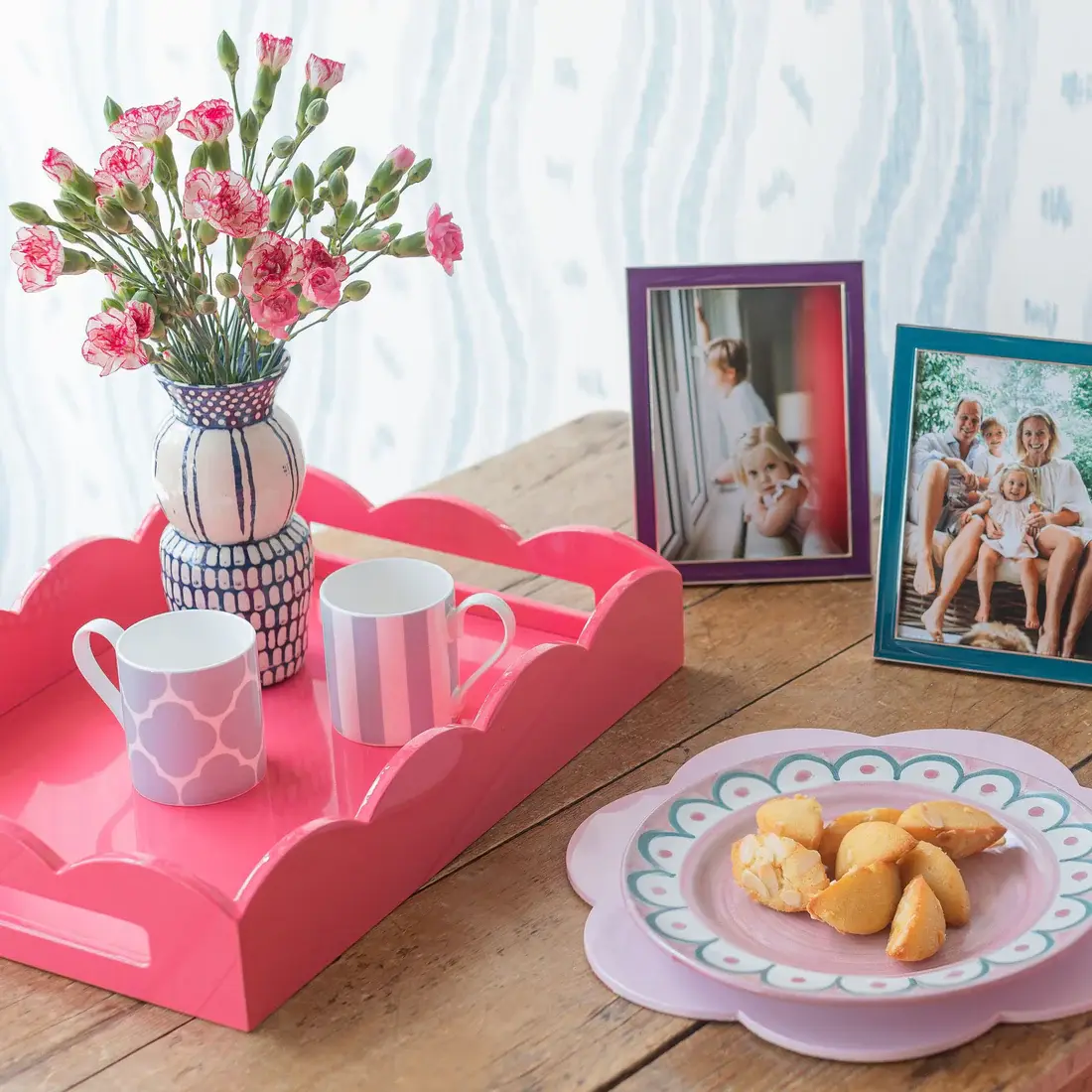 Lakované prestieranie Chiffon Lacquer, Ø 33 cm, 4 ks, svetlo ružová