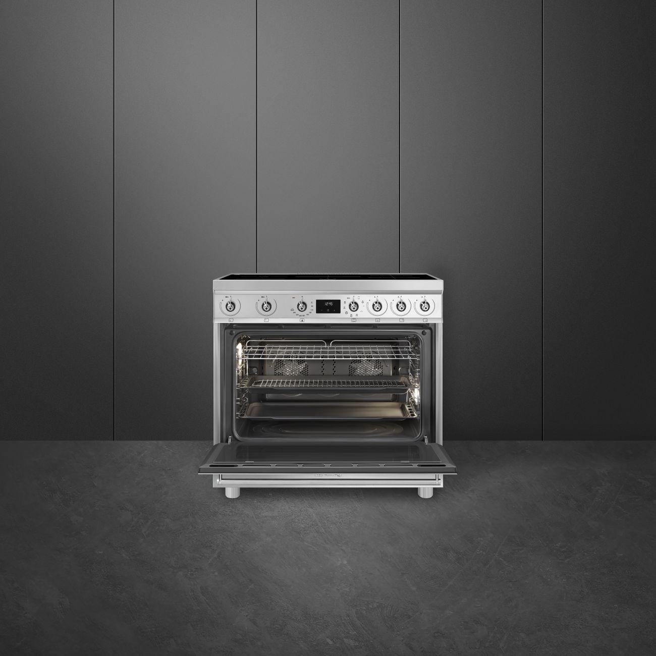 Sporák s indukčnou doskou a multifunkčnou rúrou, C9IMX2, 90x60 cm, 115 l